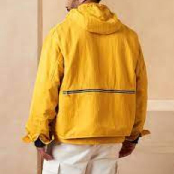 Banana Republic Hooded Fishing Jacket Men’s XXL Yellow Oversized Pockets - Picture 6 of 12